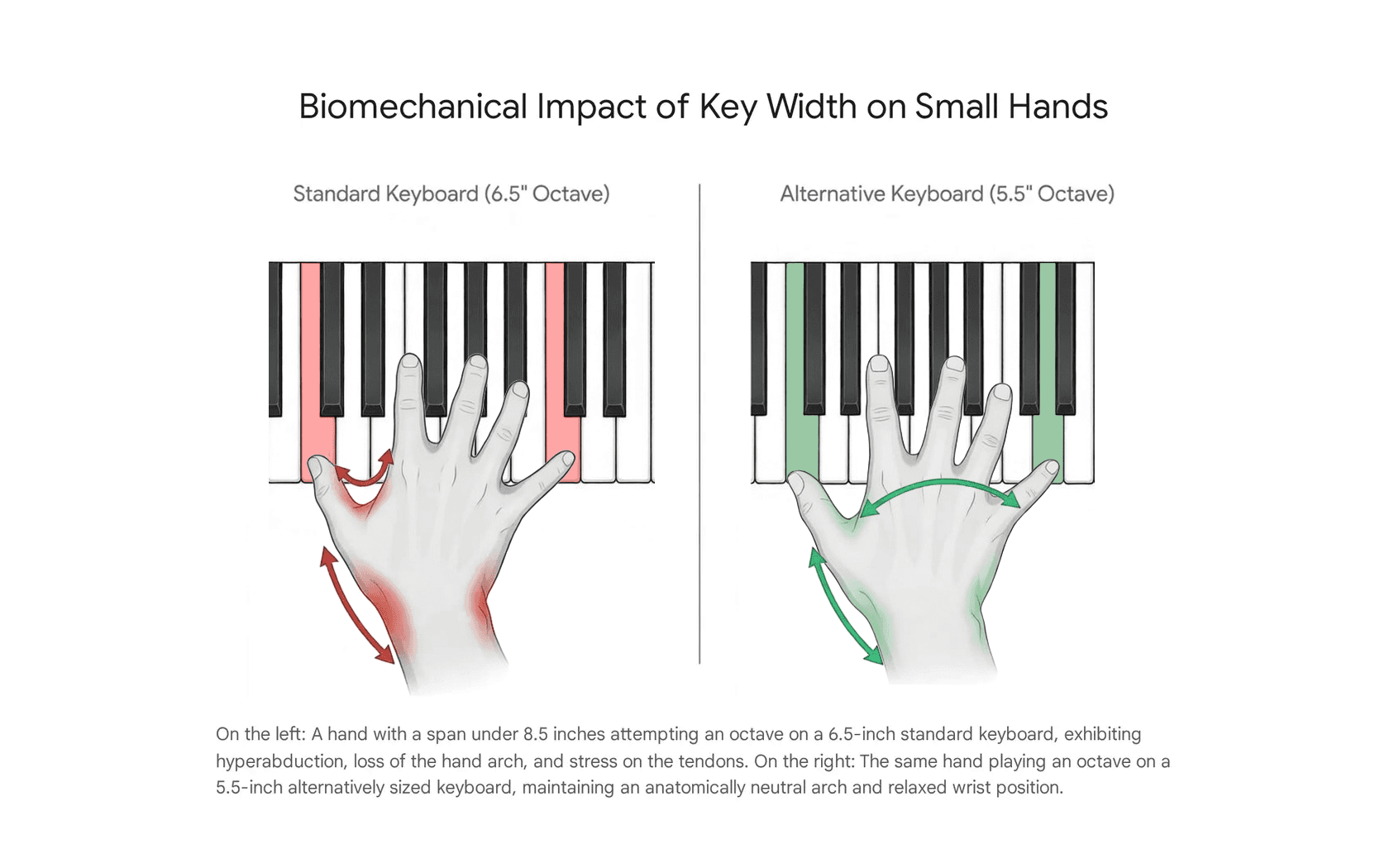 Biomechanical Impact of Key Width on Small Hands